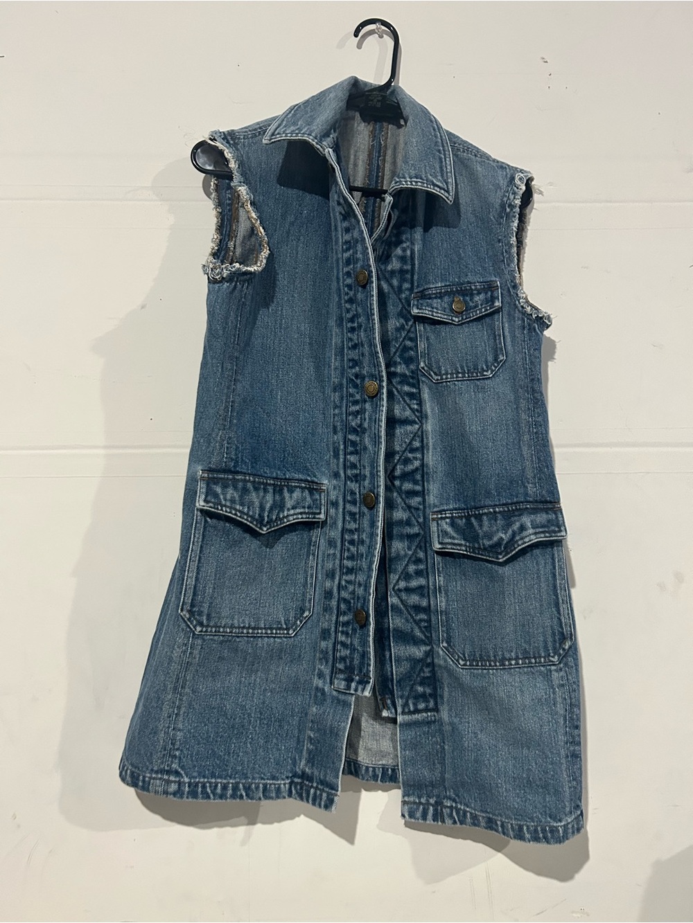Lauren Jeans Co, Ralph Lauren, Size Small, Jean Vest, sleeveless, button up